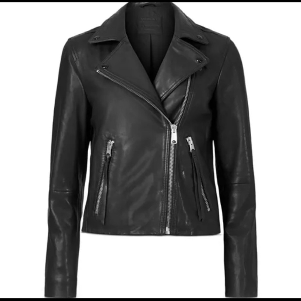 NWOT All Saints Dalby Leather Jacket